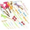 SKISUNO 100pcs Sealable Candy Bags Twist Ties Bows Party Decorations DIY Wrapping Bowknots for Snacks Party Favor view 1