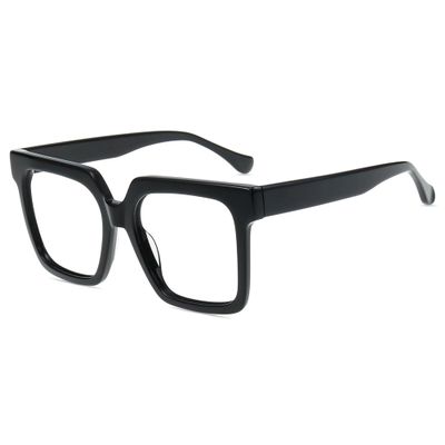 Firmoo Oversized Blue Light Blocking Glasses for Woman/Men, Black Square Frame Computer Gaming & Phone Eyewear Anti Eyestrain, Cathy001