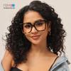 Firmoo Oversized Blue Light Blocking Glasses for Woman/Men, Black Square Frame Computer Gaming & Phone Eyewear Anti Eyestrain, Cathy001 view 2