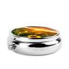 Sunflower Field Sunset Pill Box 3 Compartment Round Portable Pill Case for Pocket or Purse Pill Holder Weekly Pill Organizer Decorative Metal Medicine Vitamin Organizer Travel Gift view 4