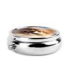 Happy Pomeranian Pill Box 3 Compartment Round Portable Pill Case for Pocket or Purse Pill Holder Weekly Pill Organizer Decorative Metal Medicine Vitamin Organizer Travel Gift view 4