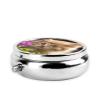 Cute Cat Pill Box 3 Compartment Round Portable Pill Case for Pocket or Purse Pill Holder Weekly Pill Organizer Decorative Metal Medicine Vitamin Organizer Travel Gift view 4