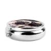 Puppys Pug Pill Box 3 Compartment Round Portable Pill Case for Pocket or Purse Pill Holder Weekly Pill Organizer Decorative Metal Medicine Vitamin Organizer Travel Gift view 4
