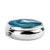 Ocean Wave Pill Box 3 Compartment Round Portable Pill Case for Pocket or Purse Pill Holder Weekly Pill Organizer Decorative Metal Medicine Vitamin Organizer Travel Gift view 4
