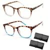 2PCS Zeanaturals Reading Glasses - Women's Sexy Leopard Print Reading Glasses, Anti Blue Light Reading Glasses Women (2.5X,2PCS C) view 1