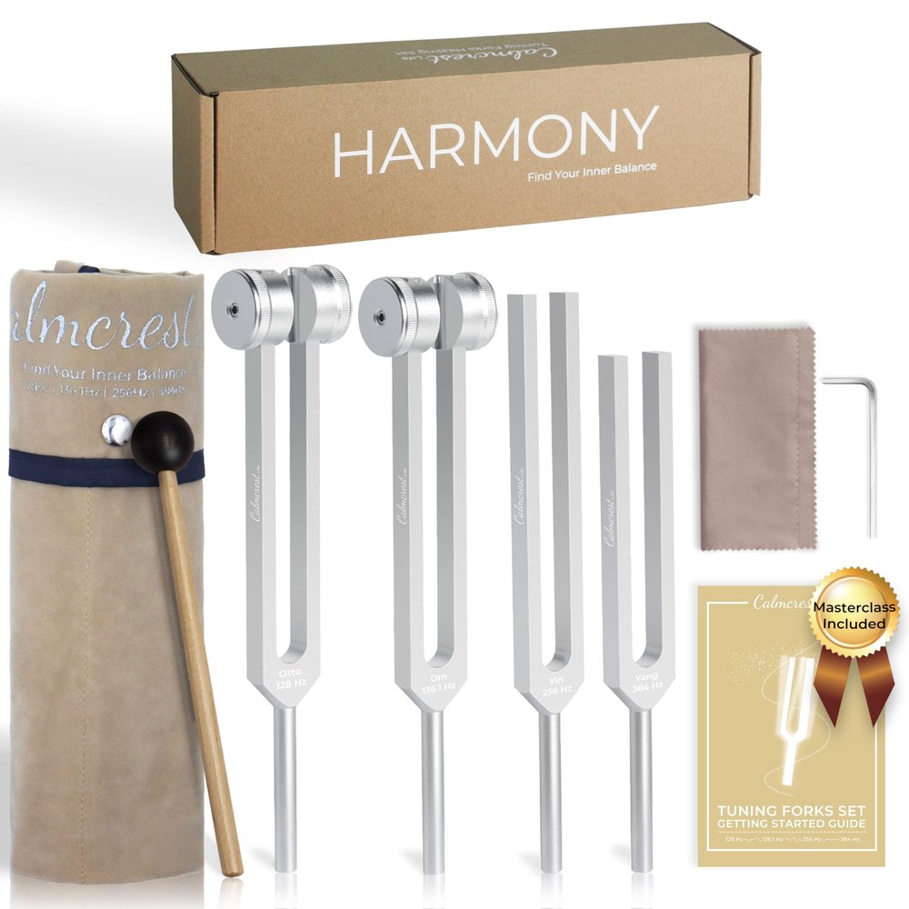 Harmony Tuning Forks for Healing Set (128Hz 136.1Hz 256Hz 384Hz)