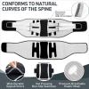 HEQIM Lumbar Support Belt for Men Women Lower Back Brace Pain Relief Massage Band Posture Correction for Herniated Disc Sciatica and Scoliosis(Black,XL) view 3