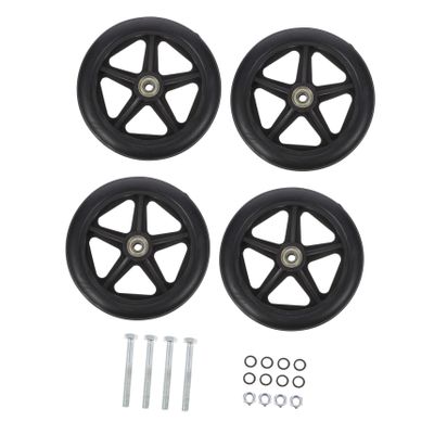 UTHCLO 4pcs Wheelchair Accessories Front Wheel Replacements Smooth Quiet Easy to Install for Wheelchair Supplies