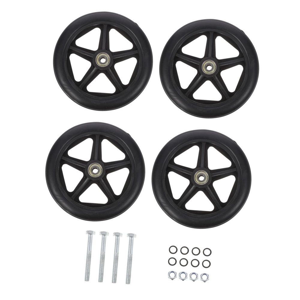 UTHCLO 4pcs Wheelchair Accessories Front Wheel Replacements Smooth Quiet Easy to Install for Wheelchair Supplies