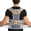 HEQIM Breathable Posture Corrector for Men and Women Full Back Brace Humpback Girdle Spine Lumbar Support Belt Therapy Corset Shoulder Neck Clavicle Waist Pain Relief(Grey,XXL) view 1