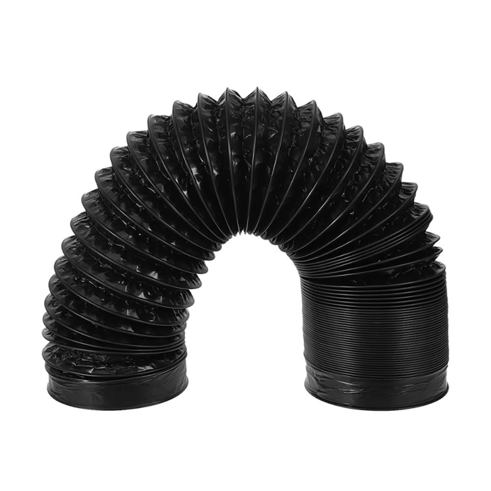 YINUK PVC Aluminum Foil Ventilation Pipe Inner Diameter 170mm 1.5-6m Black Composite Flexible Hose Retractable Smoke Pipe Kitchen Exhaust Pipe(5m)