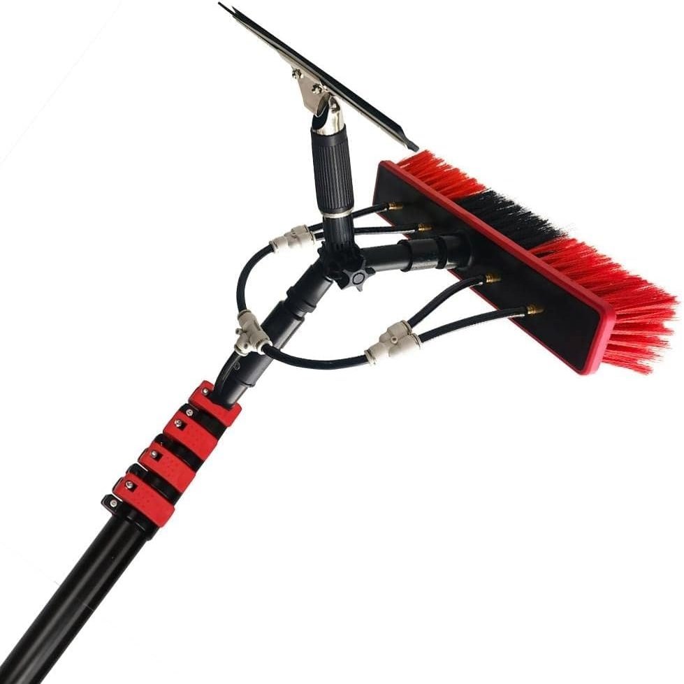 POLGDW Window Cleaning Pole Window Water/Hose Fed Cleaning Pole, Window Cleaner Kit with Wiper,Window Cleaning Brush Equipment, Cleaning Photovoltaic and Solar Panels (Size : 6.0 M)