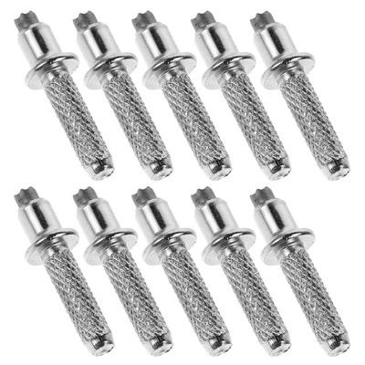Gogogmee Cane Tips for Hiking Poles 10 Pack Replaceable Metal Walking Stick Tips for Enhanced Stability