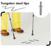 Gogogmee Cane Tips for Hiking Poles 10 Pack Replaceable Metal Walking Stick Tips for Enhanced Stability view 3