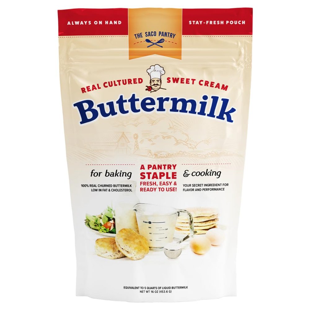 SACO Cultured Buttermilk Blend for Cooking and Baking, 16 ounce (Pack of 1) | Certified Kosher, Gluten-Free and Nut-Free