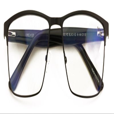 V.W.E. Men Premium Rectangle Metal - Plastic Temple Extra Large Reader - 152mm Wide Frame Reading Glasses Anti-Blue UV (Black, 3.00, x)