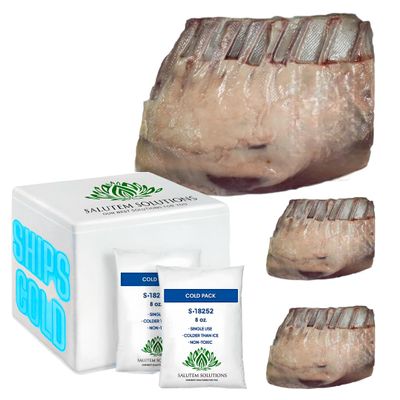 Salutem Vita - Lamb Rib Rack Frenched, 1.5 lbs. (actual weight may vary within 5%) - Pack of 3