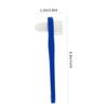 FOYTOKI 3pcs Portable Double-Sided Denture Toothbrush for Adults Hard Bristles Ergonomic Grip Easy Cleaning for False Teeth White Red Blue view 2