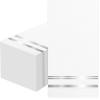 100 Pcs White and Silver Napkins - Silver Paper Napkins Disposable - Premium Quality Silver Dinner Napkins for Bathroom Kitchen Wedding Birthday Anniversary Party view 1