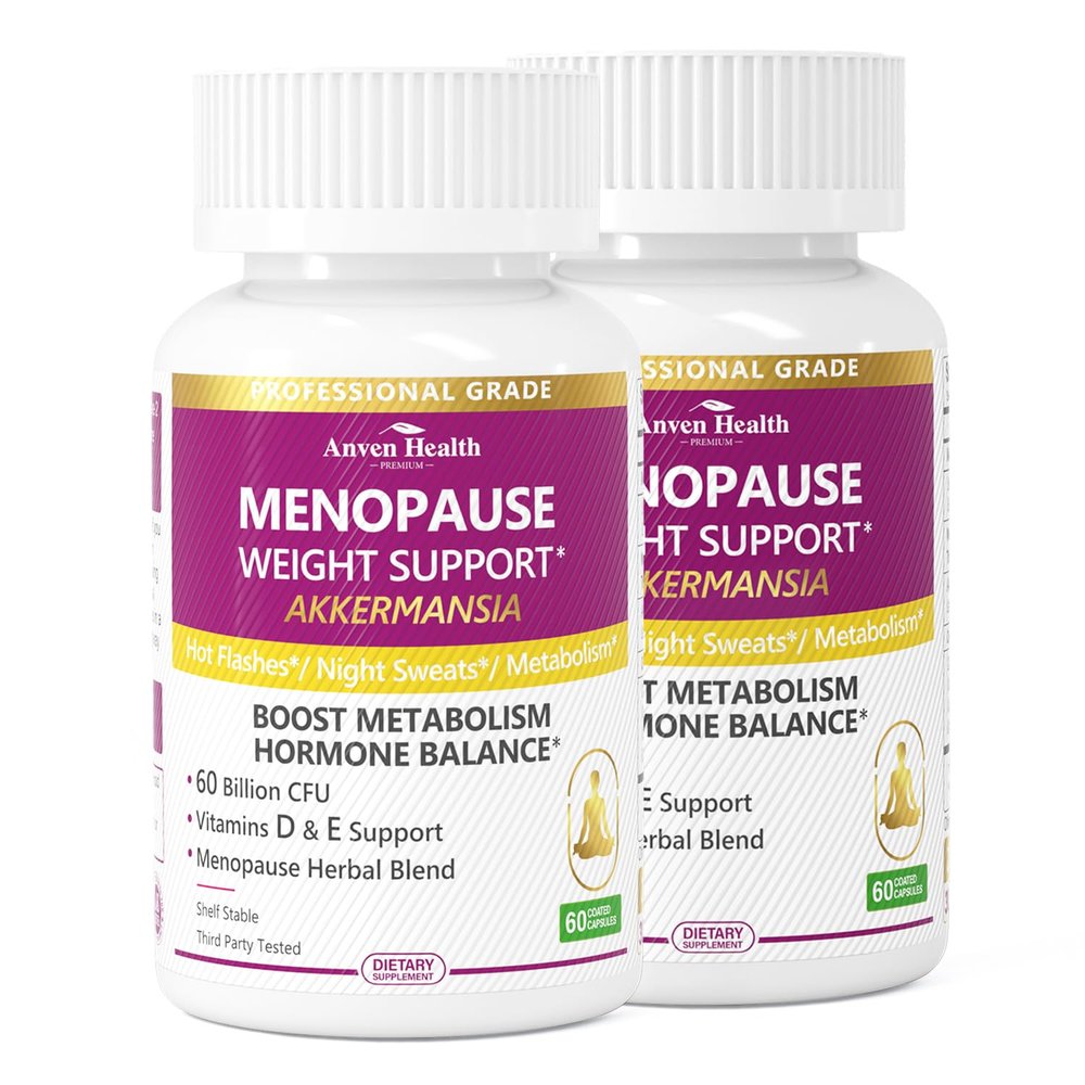 Anven Health Menopause Relief Probiotics Akkermansia Hot Flashes 120 Caps