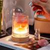 2 in 1 Himalayan Salt Lamp and Ultrasonic Essential Oil Diffuser, Fire Free Aromatherapy Light with 2 Essential Oils, Aromatherapy, 3 Colors USB Rechargeable with Dust Glass Cover (Pink Stone) view 2