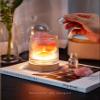 2 in 1 Himalayan Salt Lamp and Ultrasonic Essential Oil Diffuser, Fire Free Aromatherapy Light with 2 Essential Oils, Aromatherapy, 3 Colors USB Rechargeable with Dust Glass Cover (Pink Stone) view 3