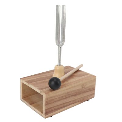 512HZ Tuning Fork Set, Frequency Healing Devices wiith Wooden Resonance Box and Rubber Hammer, for Healing Acoustic Experiment Meditation Yoga Relaxation