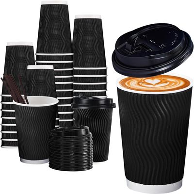 100 Disposable Coffee Cups 12 oz