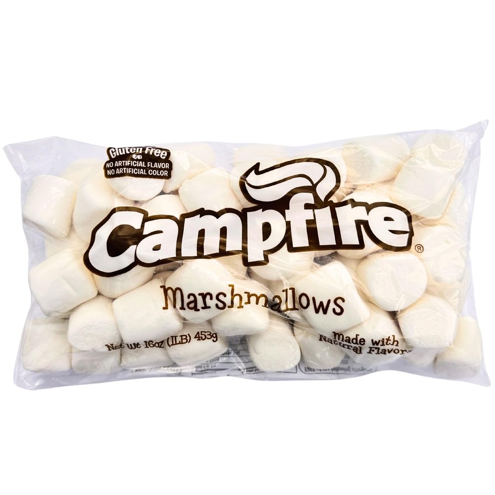1 lb Large White Marshmallows Made with Natural Vanilla, No Artificial Flavors Perfect for Smores, Baking & Hot Chocolate