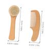 Beatifufu 1set Bath Brush and Comb Set Soft Natural Wool Grooming Brush for Boy Girl Portable Comb for Scalp Care for Newborn Bath and Hair Care view 2