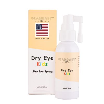 GlamBaby Dry Eye Area Kids Spray | Gentle Hypochlorous Mist, 60ml | Daily Refreshing Care for Sensitive Skin Around Eyes | No-Wipe Formula
