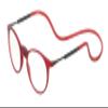 Calabria SP04 Snap Magnetic Pull Apart Reading Glasses, Crystal Red +1.00 view 1
