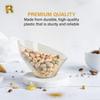 R-kay 6 Pack Angled Candy Bowls - Clear Plastic bowls - Premium Plastic Serving Bowls Heavy Duty For Weddings Catering, parties, And All Occasions (Gold Glitter, Small) view 2