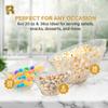 R-kay 6 Pack Angled Candy Bowls - Clear Plastic bowls - Premium Plastic Serving Bowls Heavy Duty For Weddings Catering, parties, And All Occasions (Gold Glitter, Small) view 4