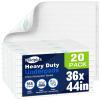 Heavy Duty Underpads 36x44 Super Sized Chucks Pads 185 Grams Disposable Bed Pads with Strength Cloth Backing Extra Absorption for Incontinence (20 Count, Discreet Packaging) view 1