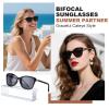 SKYOLUY Premium Bifocal Reading Sunglasses for Women, Retro Cateye Sun Readers UV400 Protection, Classic Shades (2PC Black, 2.5) view 2
