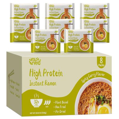 VOLO VERO High Protein Ramen 32g Plant Protein Noodles Spicy Curry Flavor