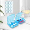 Travel Pill Organizer 6 Compartments Portable Pill Case with Double Lock Food-Grade PP Pill Box Compact for Purse Pocket view 2