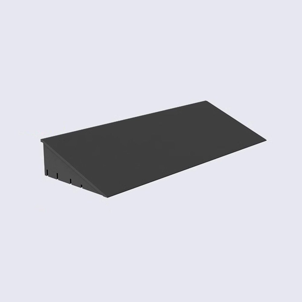 xjdagaoge Threshold Ramps, Portable Plastic Ramps, Floor Transition Strips, Wheelchair Threshold Ramps, Sidewalk Ramps, Easy to Install(Black,50 * 12 * 4cm)