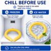 2 Pack Neck Cooling Tube with Insulated Bag, Reusable Ice Neck Ring, Wearable Neck Cooler for Women Men, Freezes Below 64F/18C, Cooling Collar for Summer Heat, Outdoor Work Sports Lemon Yellow view 3