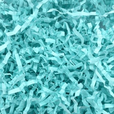 Aqua Cyan Crinkle Cut Paper Shred Filler, 2 LB Basket Filler Shredded Paper, Confetti Stuffing for Basket Filling, Halloween, Thanksgiving, Christmas, Birthdays, Gift Wrapping, Stuffer Party Supplies