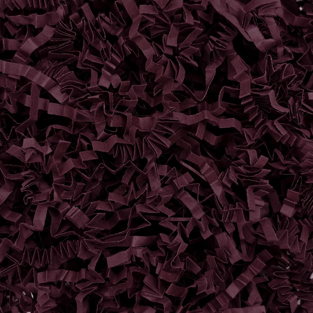 Burgundy Crinkle Cut Paper Shred Filler, 2 LB Basket Filler Shredded Paper, Confetti Stuffing for Basket Filling, Halloween, Valentine's Day, Christmas, Birthdays, Gift Wrapping, Stuffer Party Supplies