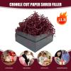 Burgundy Crinkle Cut Paper Shred Filler, 2 LB Basket Filler Shredded Paper, Confetti Stuffing for Basket Filling, Halloween, Valentine's Day, Christmas, Birthdays, Gift Wrapping, Stuffer Party Supplies view 2