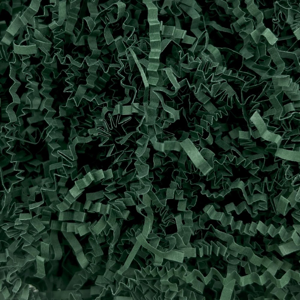 Crinkle Cut Paper Shred Filler, 1 LB Dark Green Basket Filler Shredded Paper, Confetti Stuffing for Basket Filling, Halloween, Thanksgiving, Christmas, Birthdays, Gift Wrapping, Stuffer Party Supplies