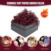 Burgundy Crinkle Cut Paper Shred Filler, 1 LB Basket Filler Shredded Paper, Confetti Stuffing for Basket Filling, Halloween, Thanksgiving, Christmas, Birthdays, Gift Wrapping, Stuffer Party Supplies view 2