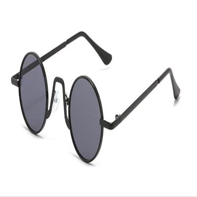 SightPerk Men Women Retro Metal Round Reading Glass UV Protection Tinted Lens Outdoor Reading Glasses (Black Gray, 1, x)