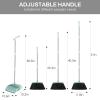 EZKEY Broom and Dustpan Set for Home, 51-in Long Adjustable Handle Angle Broom and Dustpan Combo Set with Dust Pan Teeth to Clean Hair for Home Kitchen Office Lobby Floor Garden, Green view 2