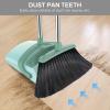 EZKEY Broom and Dustpan Set for Home, 51-in Long Adjustable Handle Angle Broom and Dustpan Combo Set with Dust Pan Teeth to Clean Hair for Home Kitchen Office Lobby Floor Garden, Green view 3