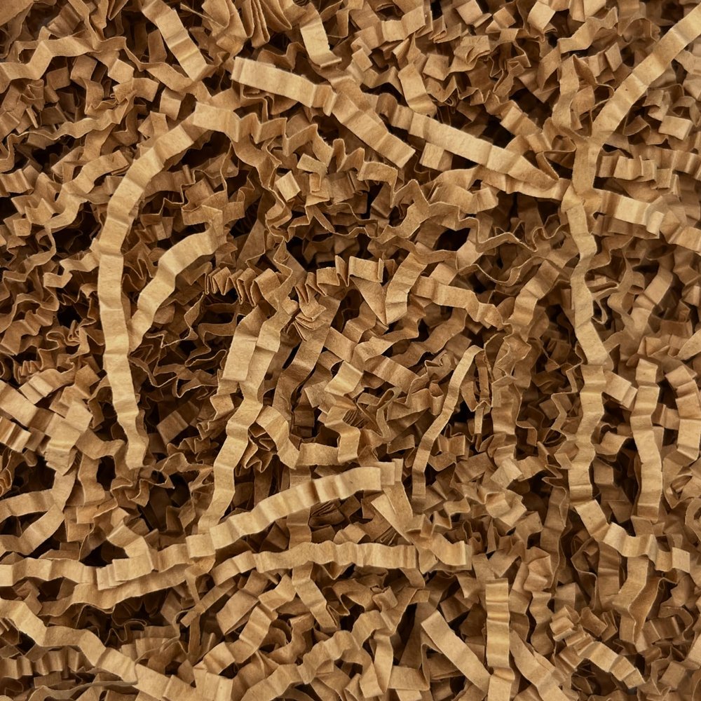 Tisspoms Kraft Brown Crinkle Cut Paper Shred Filler, 1 LB Basket Filler Shredded Paper, Confetti Stuffing for Basket Filling, Halloween, Christmas, Birthdays, Gift Wrapping, Stuffer Party Supplies