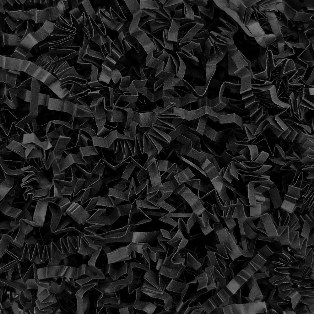 Black Crinkle Cut Paper Shred Filler, 2 LB Basket Filler Shredded Paper, Confetti Stuffing for Basket Filling, Halloween, Thanksgiving, Christmas, Birthdays, Gift Wrapping, Stuffer Party Supplies